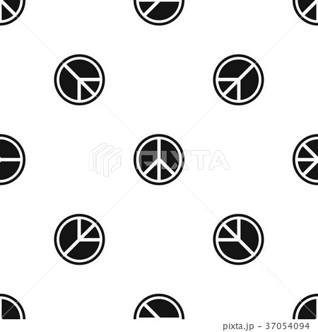 Sign hippie peace pattern seamless black Sign hippie peace pattern seamless black 37054094