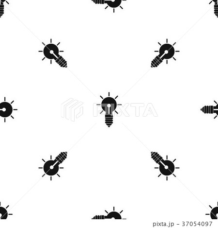 Light bulb idea pattern seamless black Light bulb idea pattern seamless black 37054097