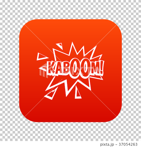 Kaboom, explosion icon digital red Kaboom, explosion icon digital red 37054263
