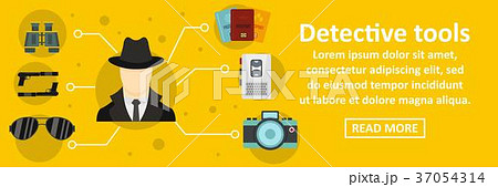 Detective tools banner horizontal concept Detective tools banner horizontal concept 37054314