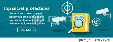 Top secret protections banner horizontal concept 37054526