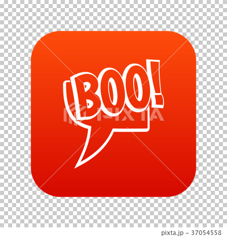 BOO, comic text speech bubble icon digital red BOO, comic text speech bubble icon digital red 37054558