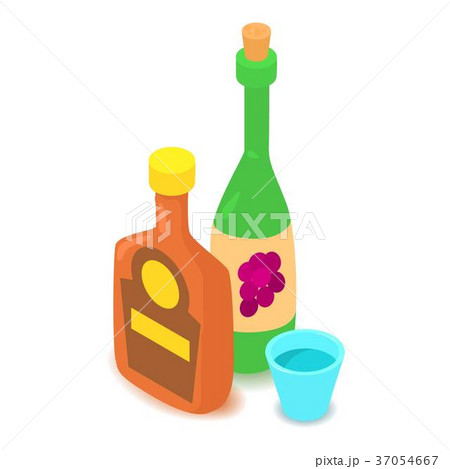 Alcohol icon, cartoon isometric 3d style Alcohol icon, cartoon isometric 3d style 37054667