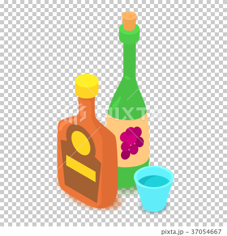 Alcohol icon, cartoon isometric 3d style Alcohol icon, cartoon isometric 3d style 37054667