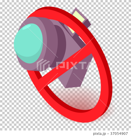 No camera icon, isometric 3d style No camera icon, isometric 3d style 37054907