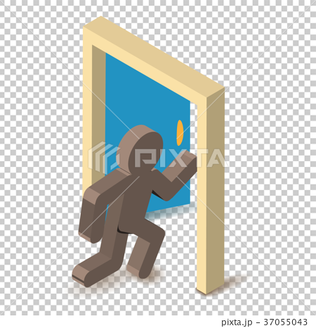 Door Icon Isometric 3d Styleのイラスト素材