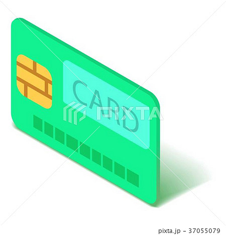 Credit card icon, isometric 3d style Credit card icon, isometric 3d style 37055079