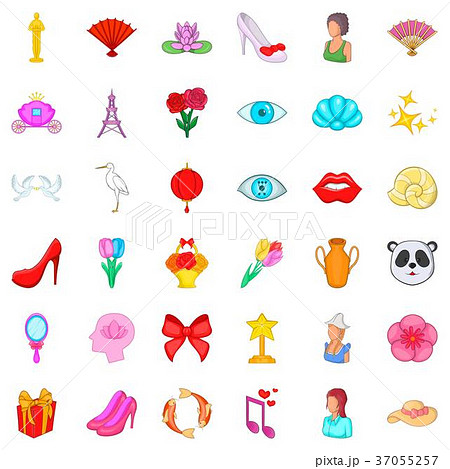 Perfume icons set, cartoon style Perfume icons set, cartoon style 37055257