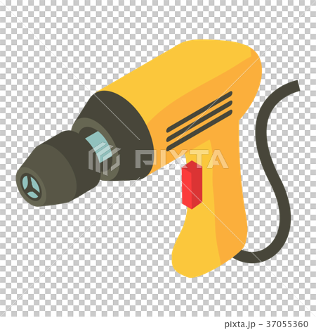 Electric drill icon, isometric 3d style 37055360
