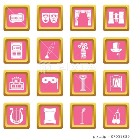 Theater icons pink 37055389
