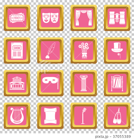 Theater icons pink 37055389