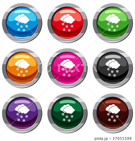 Cloud and snowflakes set 9 collection Cloud and snowflakes set 9 collection 37055399