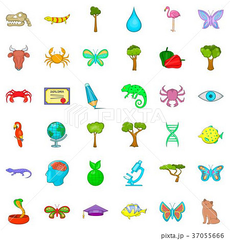 Animal icons set, cartoon style Animal icons set, cartoon style 37055666