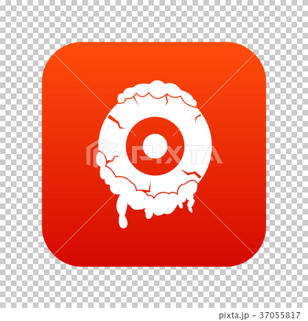 Scary eyeball icon digital red Scary eyeball icon digital red 37055817