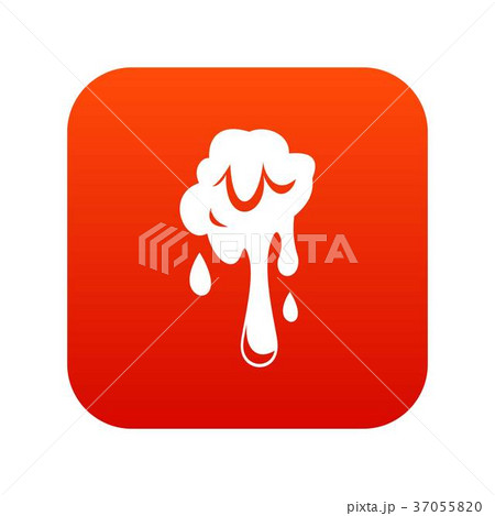 Dripping slime icon digital red 37055820