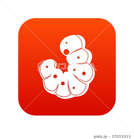 Worm icon digital red 37055913