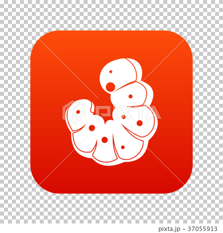 Worm icon digital red 37055913