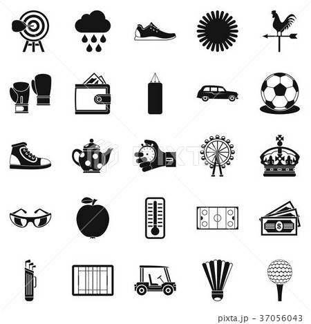 Golf icons set, simple style Golf icons set, simple style 37056043