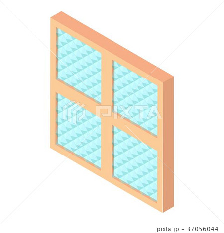 Square window frame icon, isometric 3d style Square window frame icon, isometric 3d style 37056044