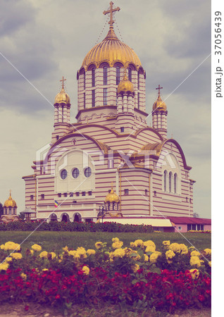 Cathedral with golden domes is landmark of Fagaras 37056439
