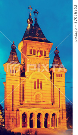 Orthodox Cathedral at dusk, Timisoara 37056552
