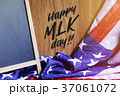 Happy MLK Day Typography on USA Flag Scene 37061072