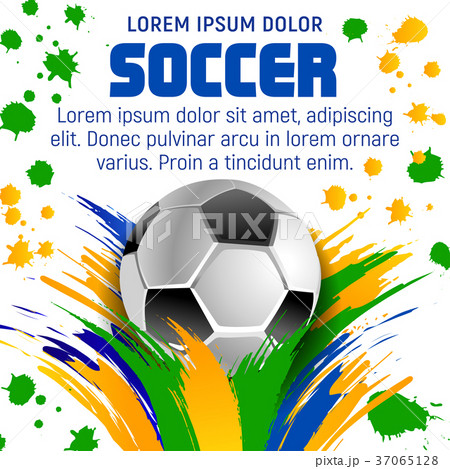 Soccer ball poster for football sport tournament Soccer ball poster for football sport tournament 37065128