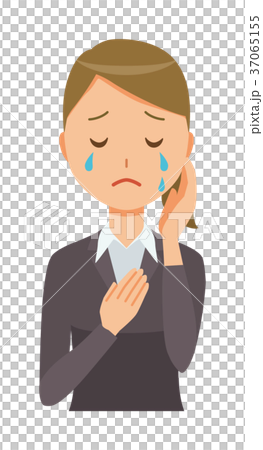 Business woman in a suit is crying - Stock Illustration [37065155] - PIXTA