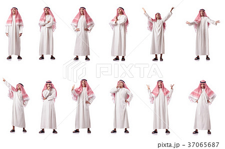 Arab man isolated on the white 37065687