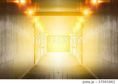 dark entrance way with little light to tunnel 37065862