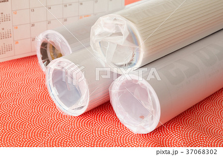 カレンダー　挨拶回り　ビジネス　来年用　壁掛けカレンダー　年末　配付 37068302