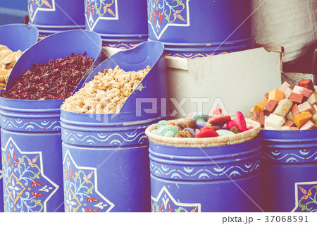 Selection of spices on traditional Moroccan market Selection of spices on traditional Moroccan market 37068591