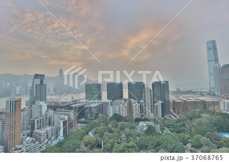 View of the Tsim Sha Tsui, Hong Kong. 37068765