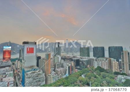 View of the Tsim Sha Tsui, Hong Kong. 37068770