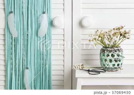 White mint dream catcher 37069430