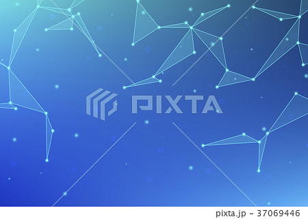 Abstract futuristic background with dots and lines 37069446