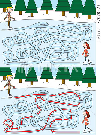 Ice skating maze 37070523