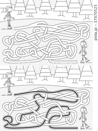 Ice skating maze 37070525