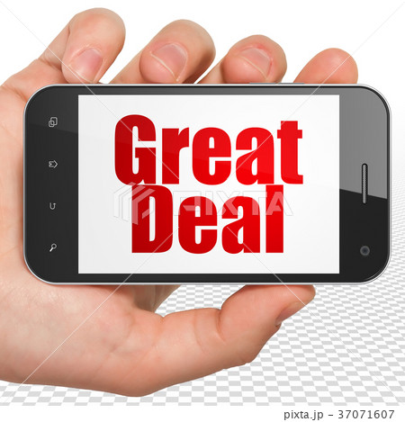 Business concept: Hand Holding Smartphone with 37071607