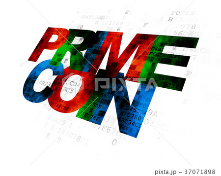 Blockchain concept: Primecoin on Digital Blockchain concept: Primecoin on Digital 37071898