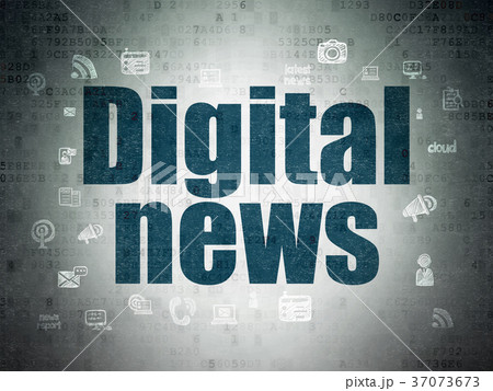 News concept: Digital News on Digital Data Paper 37073673