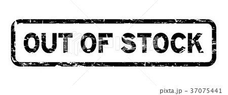 Grunge black out of stock square rubber seal stamp 37075441