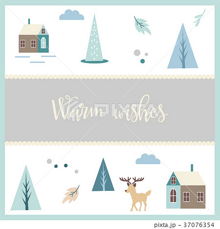 Greeting postcard in Scandinavian style 37076354