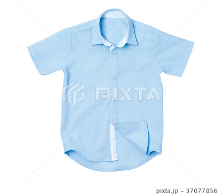Blue boy shirt On white background. Blue boy shirt On white background. 37077856