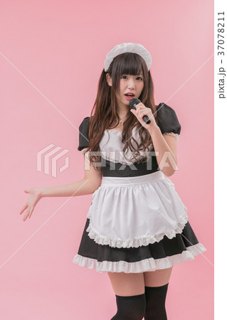 黒メイドコスプレ 歌唱 黒メイドコスプレ 歌唱 37078211