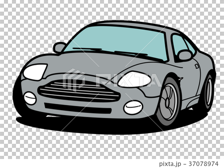 ブリティッシュクーペ グレー 自動車イラスト ブリティッシュクーペ グレー 自動車イラスト 37078974