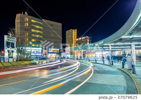 東武東上線 朝霞台駅(北朝霞駅) 駅前の夜景 東武東上線 朝霞台駅(北朝霞駅) 駅前の夜景 37079625