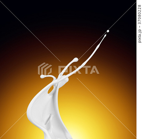 Splash of white fat milk as design element Splash of white fat milk as design element 37080228