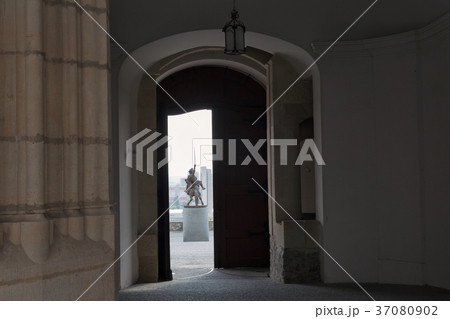 Entrance to Bratislava Castle, Slovakia. 37080902