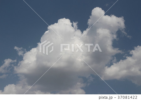 Clear blue daylight sky with white clouds and 37081422